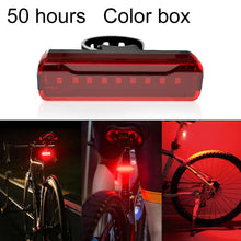 Load image into Gallery viewer, AMZER Bicycle Taillight Bicycle Riding Motorcycle Electric Car LED Mountain Bike USB Rechargeable Safety Warning Light (50 Hours, Color Box)