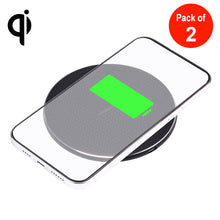 Load image into Gallery viewer, AMZER 15W Plaid Pattern Desktop Metal Round Wireless Charger