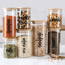 Load image into Gallery viewer, 168 Pieces Pantry Labels for Kitchen Canisters, Black Font on Clear Stickers