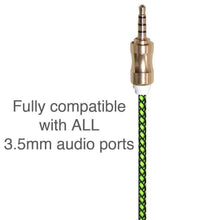 Load image into Gallery viewer, 3ft. Audio AUX Cable Feet 3.5mm AUX Jack Tangled Free Braided Sleeve Jacket Stereo Auxiliary Aux Audio Stereo Cable - (Pack of 2) - fommystore
