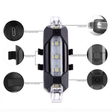 Load image into Gallery viewer, Waterproof 5 LED Lamp Bike Bicycle Rear Tail Light Back Lamp / Rear Safety Flashlight - Clear - fommystore