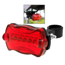 Load image into Gallery viewer, 5 LED 7 Mode Bike Bicycle Rear Tail Safety Flash Light Lamp - fommystore
