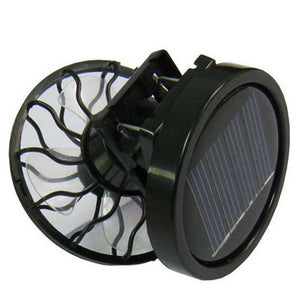 Mini Clip-on Solar Power Cell Travel Cooling Cool Fan - Black - fommystore