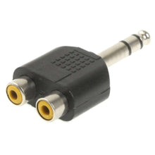 Load image into Gallery viewer, AMZER 6.35mm Male to 2 RCA Stereo Headphone Jack Adapter - 2 Pack - fommystore