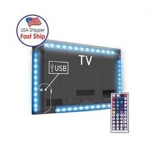 Load image into Gallery viewer, 4 x 50cm USB TV Rope Light, 3W IP65 Waterproof 30 LEDs SMD 5050 With 44-keys Remote Controller - fommystore