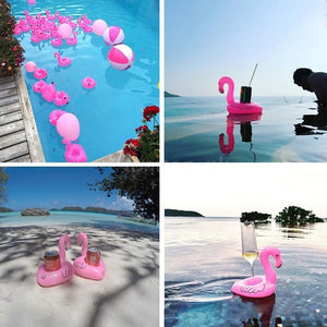 Inflatable Flamingo Shaped Floating Drink Holder