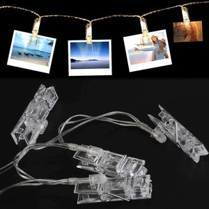 AMZER Fairy Photo Clip String Light 10 LED 1.5m Waterproof Battery Operated Festival Lamp Decoration Light Strip - fommystore
