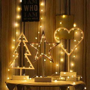 AMZER Romantic Shapes LED String Holiday Light With Holder, Festival Lamp Decoration Light Strip - fommystore