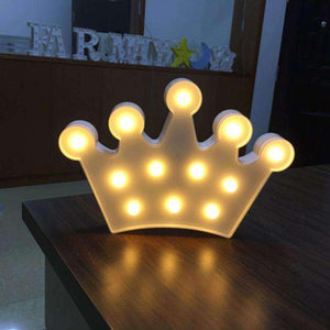 AMZER Creative Crown Shape Warm White LED Decoration Light, Party Festival Table Wedding Lamp Night Light - fommystore