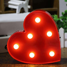 Load image into Gallery viewer, AMZER Creative Heart Shape Warm White LED Decoration Light, Party Festival Table Wedding Lamp Night Light - fommystore