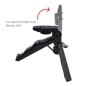 AMZER Foldable Tripod With Smartphone Fixing Clamp 1/4 inch Holder Bracket Mount for DJI OSMO Pocket - Black - fommystore