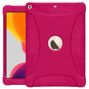 Rugged Silicone Jelly Case for iPad 10.2 inch- Pink 