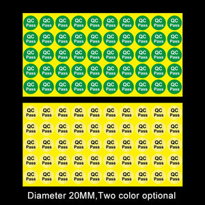 AMZER Round Shape QC Pass Label Self-adhesive Sticker - 1000 Pcs - fommystore