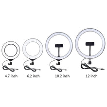 Load image into Gallery viewer, best LED Ring & Live Broadcast Dual Phone Bracket