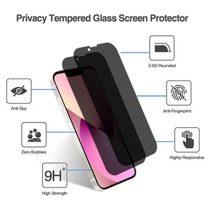 Tempered Glass Privacy Filter for iPhone 13/ iPhone 13 Pro