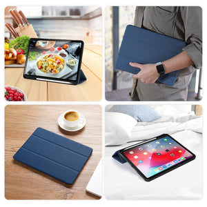 Horizontal PU Leather Case With Three-folding Holder & Pen Slot for Apple iPad Air 10.9 Inch 2020,iPad Air 5th Gen
