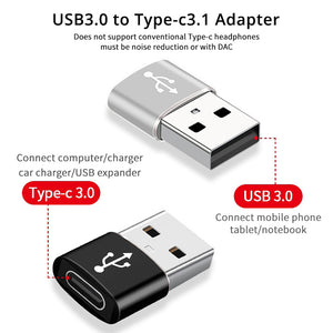AMZER USB 3.0 Type C Female to USB Male Adapter Support Charging & Transmission, Works for iPhone 11 Pro Max,Airpods iPad 2018,Samsung Galaxy Note 10/20/S20+/20+ Ultra,Google Pixel 4/4a/3/3A/2XL - {pack of 3}