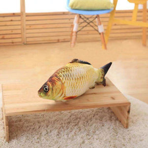 Cat Toy Simulation Fish Toy Funny Fish Stuff Scratching Post Board Toy, Small Size: 21.5 x 8.0 x 5.0cm