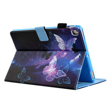 Load image into Gallery viewer, Blue Coloured Case with Butterfly Printed Holder for 10.2 Inch iPad 7th, 8th, 9th Gen