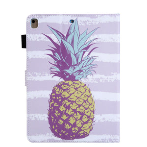 Pineapple Printed Flip Leather Case with Holder for 10.2 Inch iPad 7th, 8th, 9th Gen