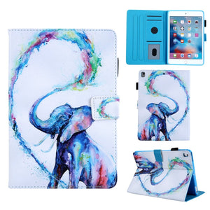 AMZER Coloured Drawing Pattern Horizontal Flip Case with Holder/ Card Slots & Wallet for 10.2 Inch iPad 7th, 8th, 9th Gen