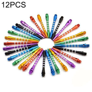 Throwing Toy 53mm Shafts Aluminium 2BA Dart Shaft, Random Color Delivery - pack of 12