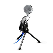 Load image into Gallery viewer, Professional Condenser Sound Recording Microphone with Tripod Holder, Cable Length: 2.0m, Compatible with PC and Mac for  Live Broadcast Show, KTV, etc. - fommystore