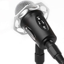 Load image into Gallery viewer, Professional Game Condenser Microphone  with Tripod Holder, Cable Length: 1.8m, Compatible with PC and Mac for  Live Broadcast Show, KTV, etc.(Black) - fommystore