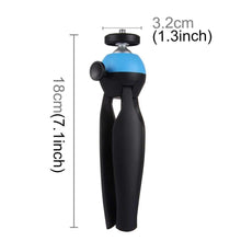 Load image into Gallery viewer, Pocket Mini Tripod Mount with 360 Degree Ball Head & Phone Clamp for Smartphones(Blue) - fommystore