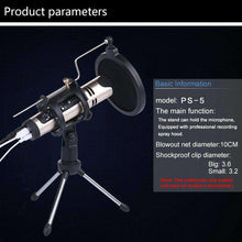 Load image into Gallery viewer, Universal Live Broadcast Bracket Tripod Holder with Anti-spray Net & Microphone Clip & Shockproof Clip, For iPhone, Galaxy, Sony, Lenovo, HTC, Huawei, and other Smartphones - fommystore