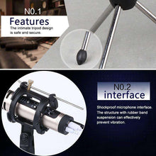 Load image into Gallery viewer, Universal Live Broadcast Bracket Tripod Holder with Anti-spray Net & Microphone Clip & Shockproof Clip, For iPhone, Galaxy, Sony, Lenovo, HTC, Huawei, and other Smartphones - fommystore