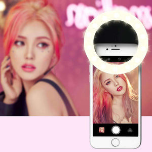 Anchor Beauty Artifact 3 Levels of Brightness Selfie Flash Light with 33 LED Lights, For iPhone, Galaxy, Huawei, Xiaomi, LG, HTC and Other Smart Phones(Black)