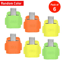 Load image into Gallery viewer, Android Robot Shape Micro USB OTG Adapter (Random Color) - pack of  6