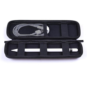 AMZER Leather Anti-lost Storage Bag Zipper Protective Box for Apple Pencil - Black