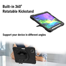 Load image into Gallery viewer, AMZER TUFFEN Multilayer Case with 360 Degree Rotating Kickstand with Shoulder Strap, Hand Grip for iPad Pro 12.9 (4th/5th/6th Gen)