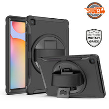 Load image into Gallery viewer, AMZER TUFFEN Case with 360 Degree Rotation PC+TPU Protective Cover With Holder &amp; Hand Strap &amp; Pen Slot for Samsung Galaxy Tab S6 Lite 10.4 inch&quot;