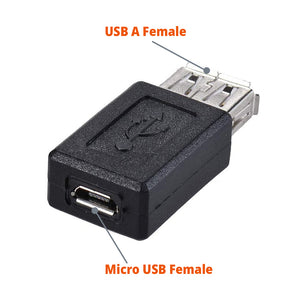 AMZER High Quality USB 2.0 AF to Micro USB Female Adapter - Black