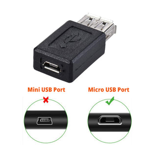 AMZER High Quality USB 2.0 AF to Micro USB Female Adapter - Black