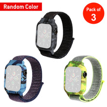 Load image into Gallery viewer, AMZER Nylon Replacement Wrist Strap Watchband For Apple Watch Series 8/ 7 41mm / 6 &amp; SE &amp; 5 &amp; 4 40mm / 3 &amp; 2 &amp; 1 38mm (Random Color) - pack of 3