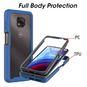 AMZER Full Body Hybrid Armor Case for Motorola Moto G Power (2021) - Blue