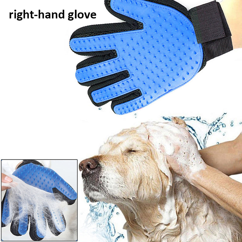 Deshedding Brush Glove for Pet Grooming and Massage