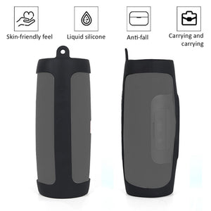 AMZER Shockproof Waterproof Soft Silicone Cover Protective Sleeve Bag for JBL Charge 3 Bluetooth Speaker