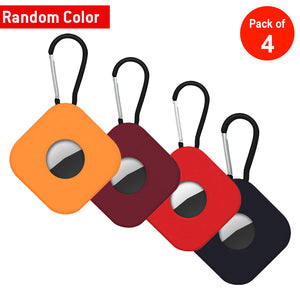 Apple AirTag Keychain Case Silicone Protective Anti-Lost Sleeve Cover (Random Color) - pack of 4