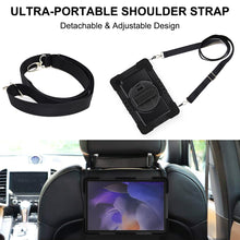 Load image into Gallery viewer, AMZER TUFFEN Multilayer Case with 360 Degree Rotating Kickstand with Shoulder Strap, Hand Grip for Samsung Galaxy Tab A8 10.5 2021
