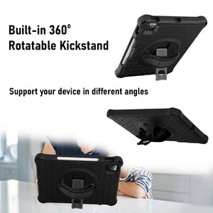 AMZER TUFFEN Multilayer Case with 360 Degree Rotating Kickstand with Shoulder Strap, Hand Grip for iPad Pro 11 1st/2nd/3rd/4th gen