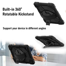Load image into Gallery viewer, AMZER TUFFEN Multilayer Case with 360 Degree Rotating Kickstand with Shoulder Strap, Hand Grip  for Samsung Galaxy Tab A9+ 11 inch
