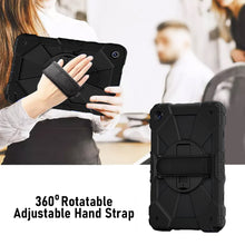 Load image into Gallery viewer, AMZER TUFFEN Multilayer Case with 360 Degree Rotating Kickstand with Shoulder Strap, Hand Grip  for Samsung Galaxy Tab A9+ 11 inch