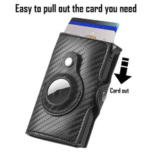 Load image into Gallery viewer, AirTag Wallet Carbon Fiber Slim Wallet and Credit Card Money Holder for Men