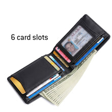Load image into Gallery viewer, AMZER RFID Leather Wallet and Credit Card Holder for Use With AirTag - Black