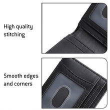 Load image into Gallery viewer, AMZER RFID Leather Wallet and Credit Card Holder for Use With AirTag - Black
